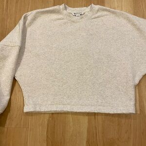 Athleta Heather Gray Cropped Sweatshirt size XS
